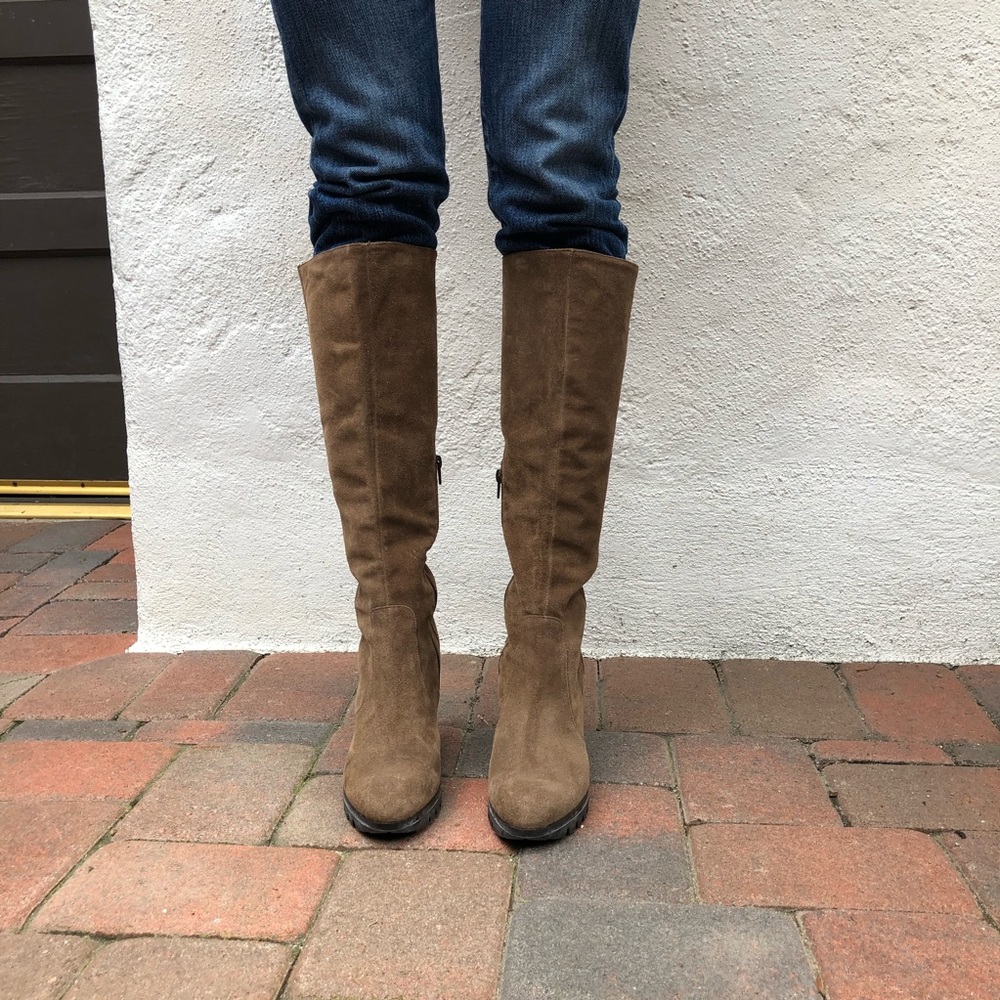 Jigsaw Suede Heel Boots